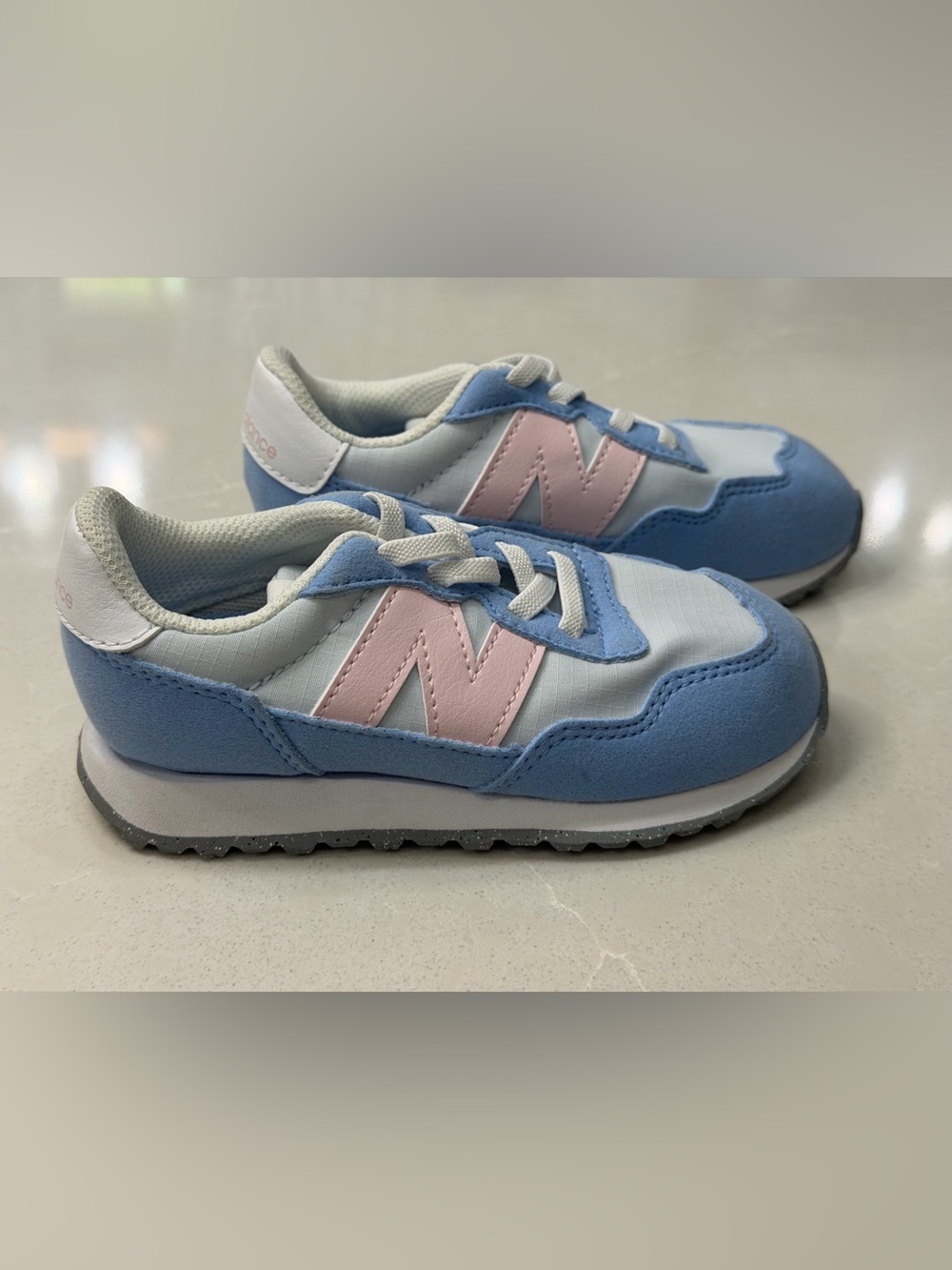 New Balance 237 Bungee Toddler Sneakers Ice Blue Rose Sugar Size 10T